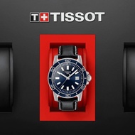 TISSOT T125.610.16.041.00 T1256101604100 Men's Watch SUPERSPORT GENT Quartz 44mm Blue Index Leather Strap *Original