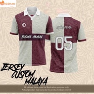 【Free Custom Name &amp; Number】Jersey Custom Name Number Retro Collar Baju T Shirt Berkolar Lelaki Kanak Kanak Plus Size Team Wear Baju Kelas Jersi Viral Streetwear