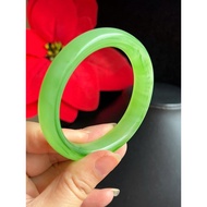 Unclear chive bracelet, material similar to agate, inner diameter 59 mm, 12.6 mm, glossy, not cracke