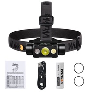 Wurkkos HD50 แบบชาร์จไฟได้2A ไฟหน้า 21700 4000lm XHP50.3 LH351D + ไฟ660nm สีแดง Toollamp โคมไฟสนาม