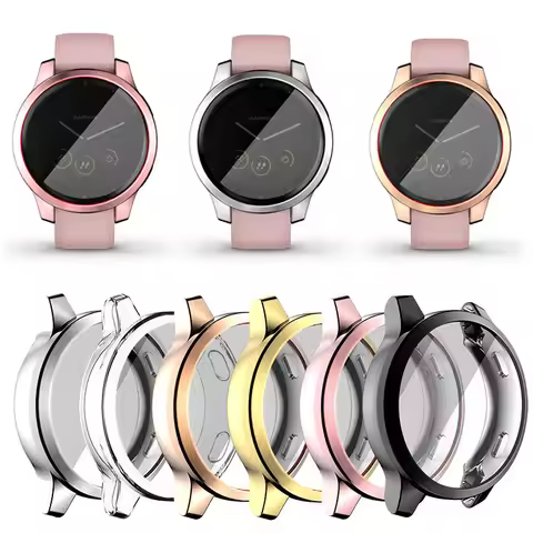 TPU Soft Screen Glass Protector Case Shell Frame For Garmin Vivoactive 4/4S Venu 2/2S 40mm 45mm Bump