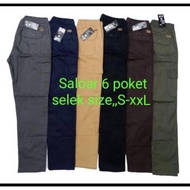 🔥🔥Unisex🔥🔥Cargo Slack pants 6 pocket👌👌Seluar kargo Six pocket lelaki dan perempuan