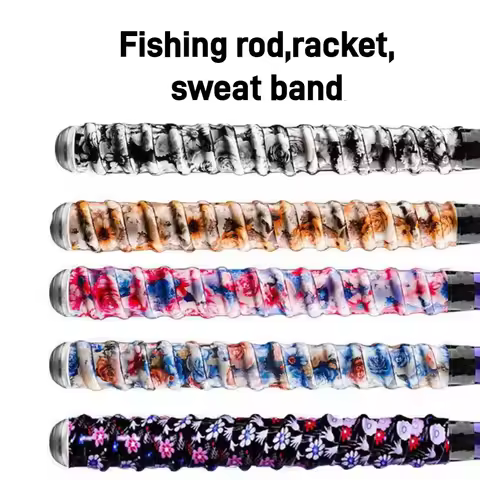 1Pcs 1.5m Length Antiskid Fishing Rod Grip Tape Tennis Overgrip Sweat Band Badminton Racket Cushion 