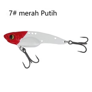 Umpan Pancing Jig Logam Sendok Spinner 7G/10G/14G VIB Umpan Pancing Kait Trebel Putar Pisau Tenggela