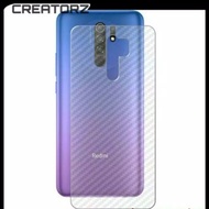 SKIN CARBON XIOMI REDMI 9 ANTI GORES BELAKANG BENUA CAHAYA