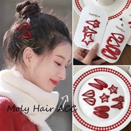 4/10/20pcs Five-pointed Star Love Bangs Hair Clip Women's Forehead Headband One-word Clip Side Clip