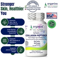 Organixs Hydrolyzed Premium Collagen Peptides Powder, for Skin Nourishment, Type 2 & 1, Amino Acids 