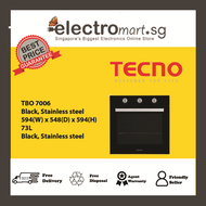 Tecno 73L 6 Multi-Function Built-In Oven (Black/Stainless Steel Door Frame) TBO 7006
