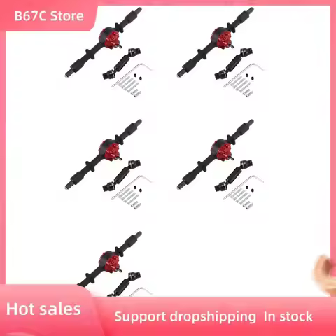 B67C 5X Metal Rear Axle Bridge With Drive Shaft For WPL D12 B14 B24 B16 B36 C14 C24 C34 C44 RC Car U