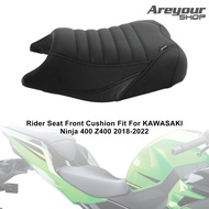 Areyourshop ผู้ขี่ เบาะนั่งผู้โดยสารด้านหน้าด้านหลังเบาะสีดำสำหรับ Kawasaki Ninja 400 Z400 18-23