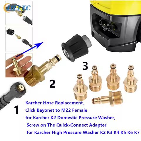 1Pc M22-Male 220 bar / 3200 Psi M22 Adapter Quick Connect Converter Hose To Karcher LAVOR STIHL Nilf