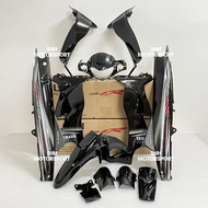 VELOZI BODY COVER SET BLACK RED WITH STICKER FOR Y125ZR