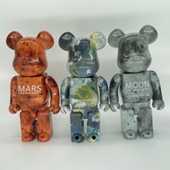 bearbrick 400% Mars Moon Earth Violent Bear Acrylic Box Decoration Trendy Toy Doll