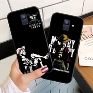 Casing For Samsung Galaxy A6 A6+ A8 A8+ Plus A7 A9 2018 Soft Silicone Phone Case Cover Black One Piece