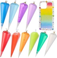 ASTRYAS Simulation Fake Whipped Cream Glue, 9 PCS Decoden Cream Glue DIY Phone Case Kit Silicone Adh