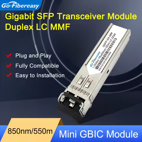 SFP Module 1Gb SX MM 850nm Dual LC DDM 1000BASE-SX SFP Transceiver Module For Cisco/Mikrotik/TP-Link