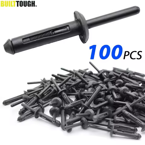 100Pcs Nylon Rivet Clip Bumper Fastener For Chrysler 300 Jeep Wrangler JK Grand Cherokee For Ford GM