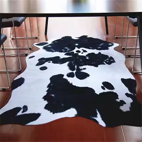 140X200CM Faux Cow Skin Carpet For Living Room Animal Prints Bedroom Rug Home Sofa Coffee Table Floo