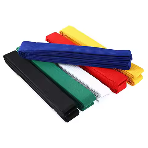 1Pcs TKD Aikido Uniform Taekwondo Belt Polyester Cotton 240cm Judo Karate Ranking Waistband Colored 