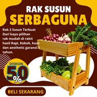 2-tier spice rack, multi-purpose spice rack, wooden spice rack, aesthetic spice rack