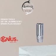 Genius Tools 3/8" Dr. 20.6mm(13/16") Spark Plug Socket - Spark Plug Wrench 21mm