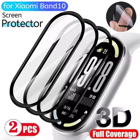 Screen Protector for Xiaomi Mi Band 10 3D Curved Full Coverage Protective Film for Mi Band 10 Protec