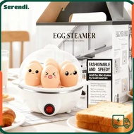 SERENDI Mini Egg Cooker, Multi-Functional Durable Automatic Egg Boiler, 7 Eggs Capacity Space Saving