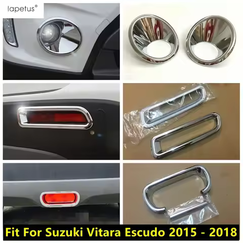 Front Bumper Fog Light / Rear Brake Lamp Frame Decoration Cover Trim For Suzuki Vitara Escudo 2015 -
