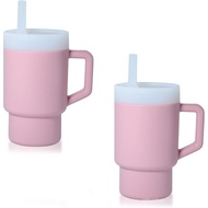Kids 1st Tumbler 9 OZ Silicone Baby Cups With Straws and Lids, Smll Tumbler with Toddler-Friendly St