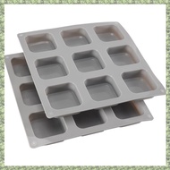 (DXCP) 2 Pack Silicone Soap Molds 9 Cavities Square Soap Mold DIY Handmade Silicone Mold for Soap Ma