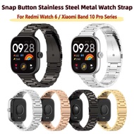 Stainless Steel Metal Buckle Strap for Xiaomi Band 10 9 8 Pro Redmi Watch 6 5 4 eSIM Series Smartwat