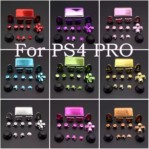 1set 9colors Full Set Joysticks D-pad R1 L1 R2 L2 Direction Key AB XY Buttons For Sony PS4 Pro JDS 0