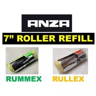 [100% ORIGINAL] 7" ANZA PREMIUM PAINT ROLLER REFILL BRUSH ROLLER RUMMEX RULLEX MAXI
