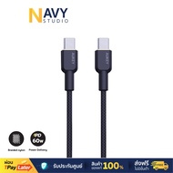 AUKEY CB-NCC สายชาร์จ USB-C to USB-C Cable Circlet CC 60W Nylon Braided (1m,1.8m) สายชาร์จไนล่อนถัก 1 m