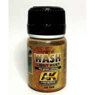 AK046 WASH LIGHT RUST FOR GREEN VEHICLE 35ML AK WEATHERING