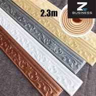 ZS [Featured] 1 Roll 2.3M x 8CM 3D Foam Self-adhesive Waterproof Removable Wallpaper Border / Wall S