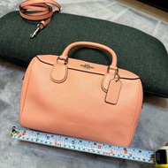 coach 25公分 波士頓包 粉色