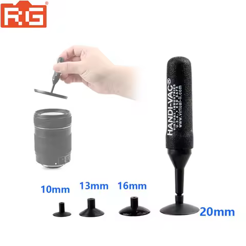 Lens Sucker Tool Lens Picking and Suction Lens Suction Cup 4 Tips (10mm 13mm 16mm 20mm) Filter Tool