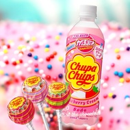 Chupa Chups strawberry cream soda น้ำสตรว์เบอร์รี่ครีมโซดา 500ml.