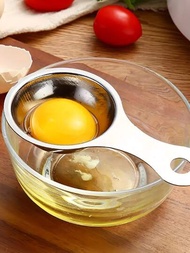 1入組不銹鋼雞蛋分離器(5.11''x2.75'')蛋黃蛋白分離器蛋清蛋黃篩選過濾器分蛋器廚房小工具廚房用品廚房配件家庭廚房用品