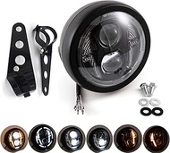 6.5 Inch LED Headlight Motorcycle Round Motorcycle Headlight E Approved for Dyna Street Bob Super Wi