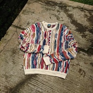 Vintage 3D Multicolor Pattern Knitwear / Like Coogi 90s