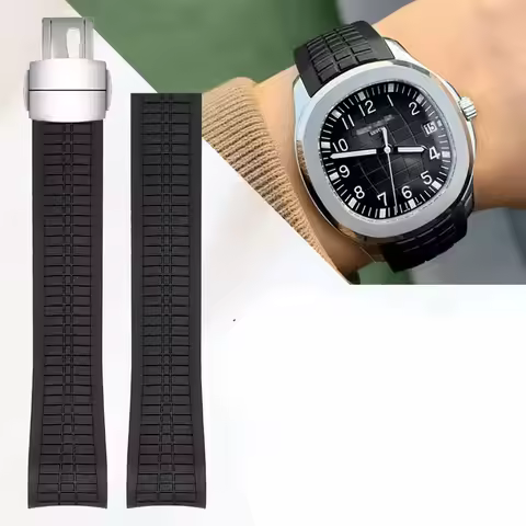 PP Rubber Strap for Patek Philippe Grenade AQUANAUT Series 5167A/5168G Watch Strap Accessories FKM 2