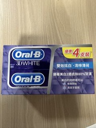 Oral-B 3D White 4-pack 牙膏 (Mint)