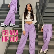 Hip hop pocket pants / pants men's and women's pants