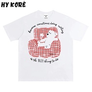 NEW F169 HY KORÉ Bear Sofa T-shirt 3080 Loose Form Localbrand Oversize Unisex 100% Poly Fabric for M