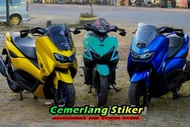 Decal Nmax Polos Biru Muda /Bahan Metalik Doff