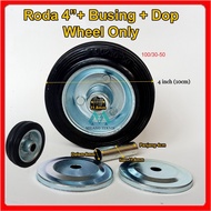 4" Trolley Wheels Wheel Only Rubber Wheels for 4 inch Cart Display Case