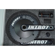 INTRO7 Alumniun Alloy Crankset Fixed Gear crankset 49T High Strength Single Speed TRACK BIKE i7 Disk