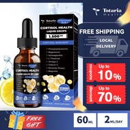 Totaria Cortisol Supplement Liquid Drops, 14 in 1 Cortisol Detox Manager with Magnesium Glycinate, A